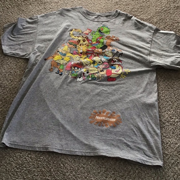 Nickelodeon Kids T-Shirt with Colorful Characters on Gray NWOT - Picture 3 of 8